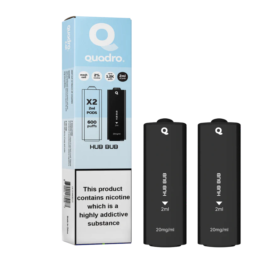 QUADRO 2PK PODS HUB BUB  Vape Ardeer