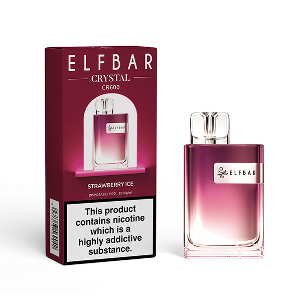 elf crystal vape ELFBAR CRYSTAL CR600 STRAWBERRY ICE – Vape Ardeer