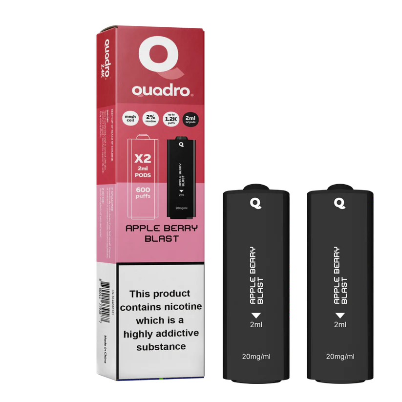 QUADRO 2PK PODS APPLE BERRY BLAST