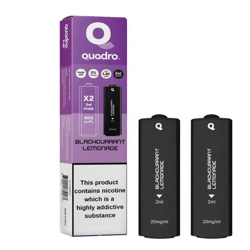 QUADRO 2PK PODS BLACKCURRANT LEMONADE