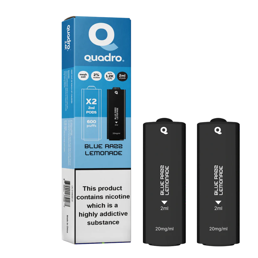 QUADRO 2PK PODS BLUE RAZZ LEMONADE