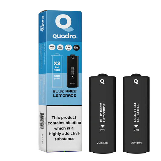 QUADRO 2PK PODS BLUE RAZZ LEMONADE