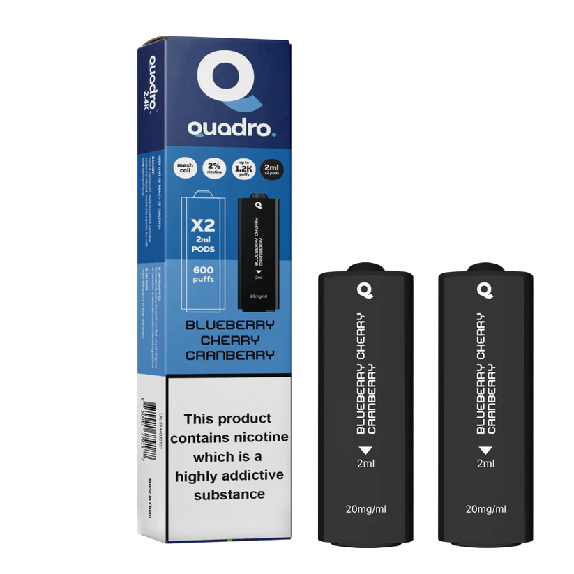 QUADRO 2PK PODS BLUEBERRY CHERRY CRANBERRY