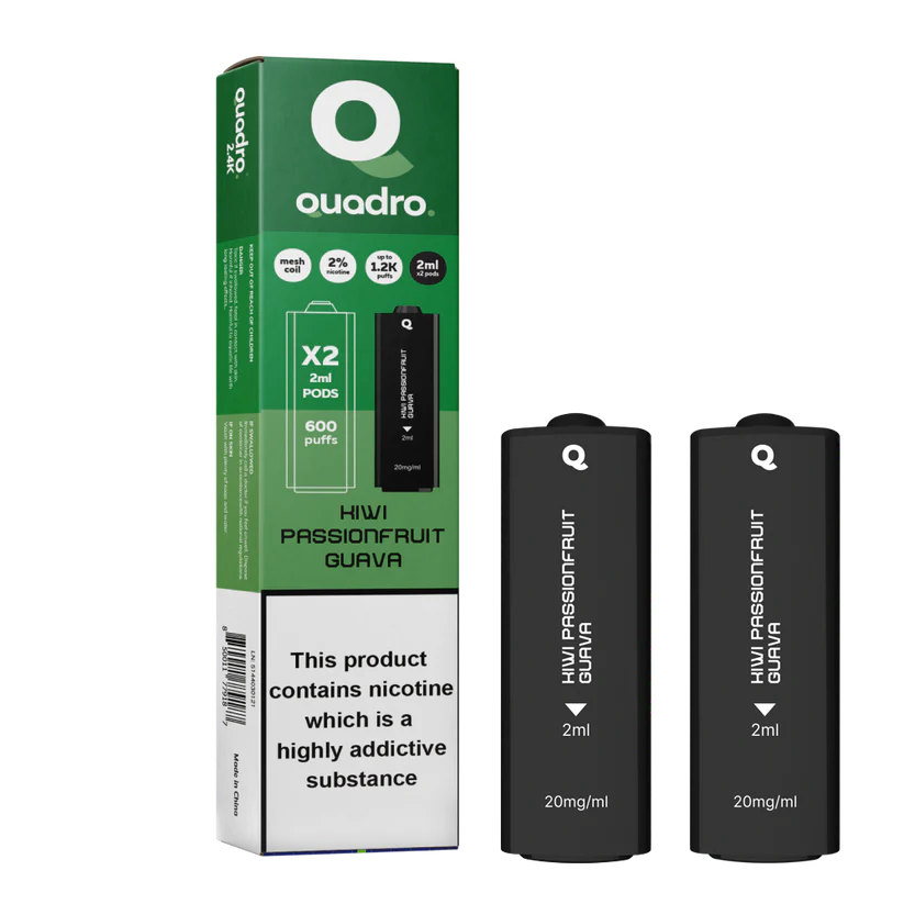 QUADRO 2PK PODS KIWI PASSIONFRUIT GUAVA