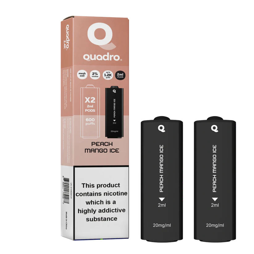 QUADRO 2PK PODS PEACH MANGO ICE