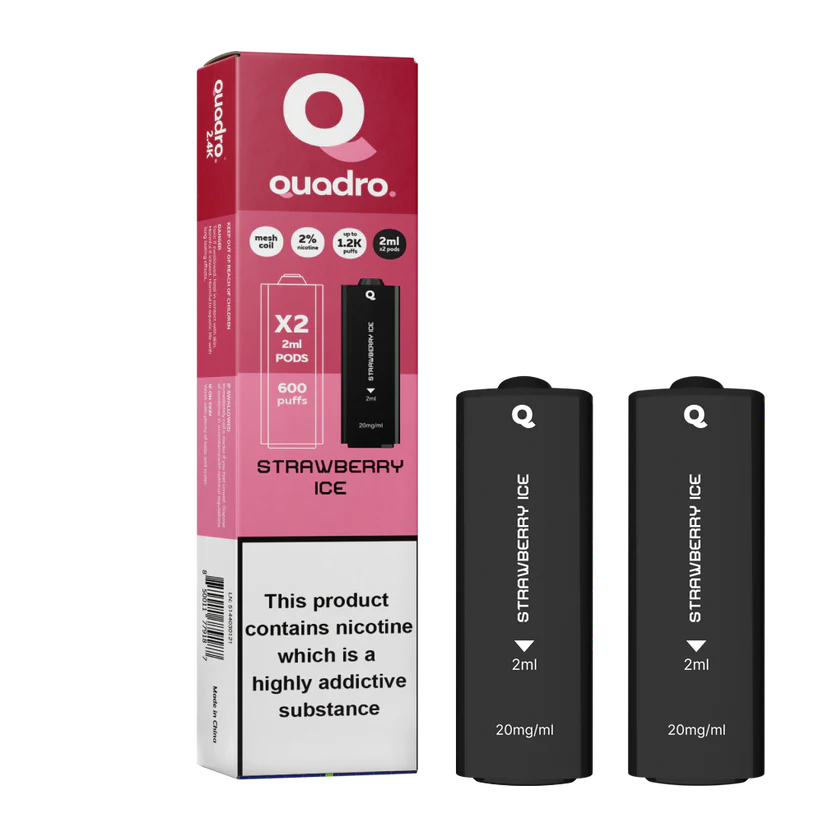 QUADRO 2PK PODS STRAWBERRY ICE