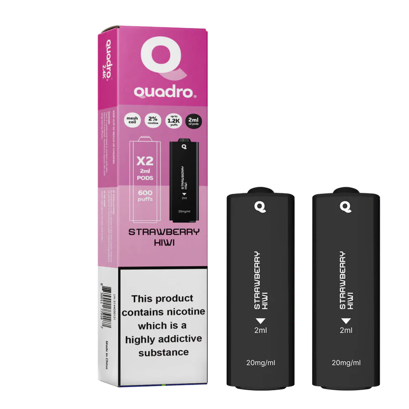 QUADRO 2PK PODS STRAWBERRY KIWI