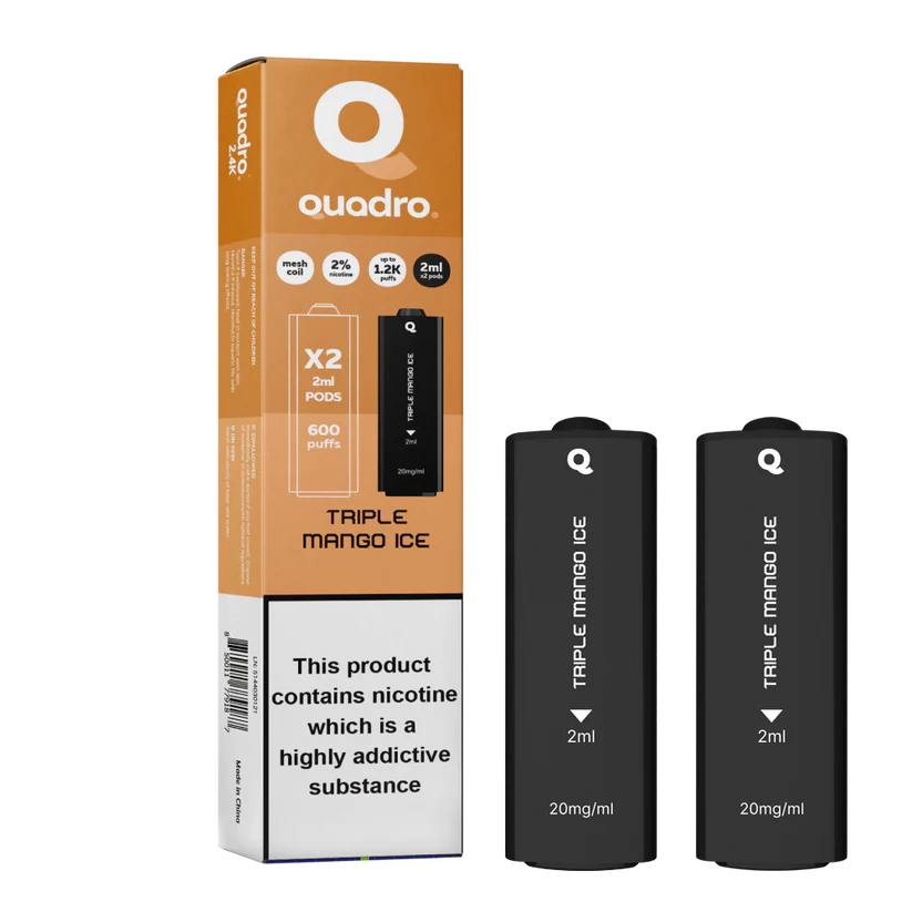 QUADRO 2PK PODS TRIPLE MANGO ICE