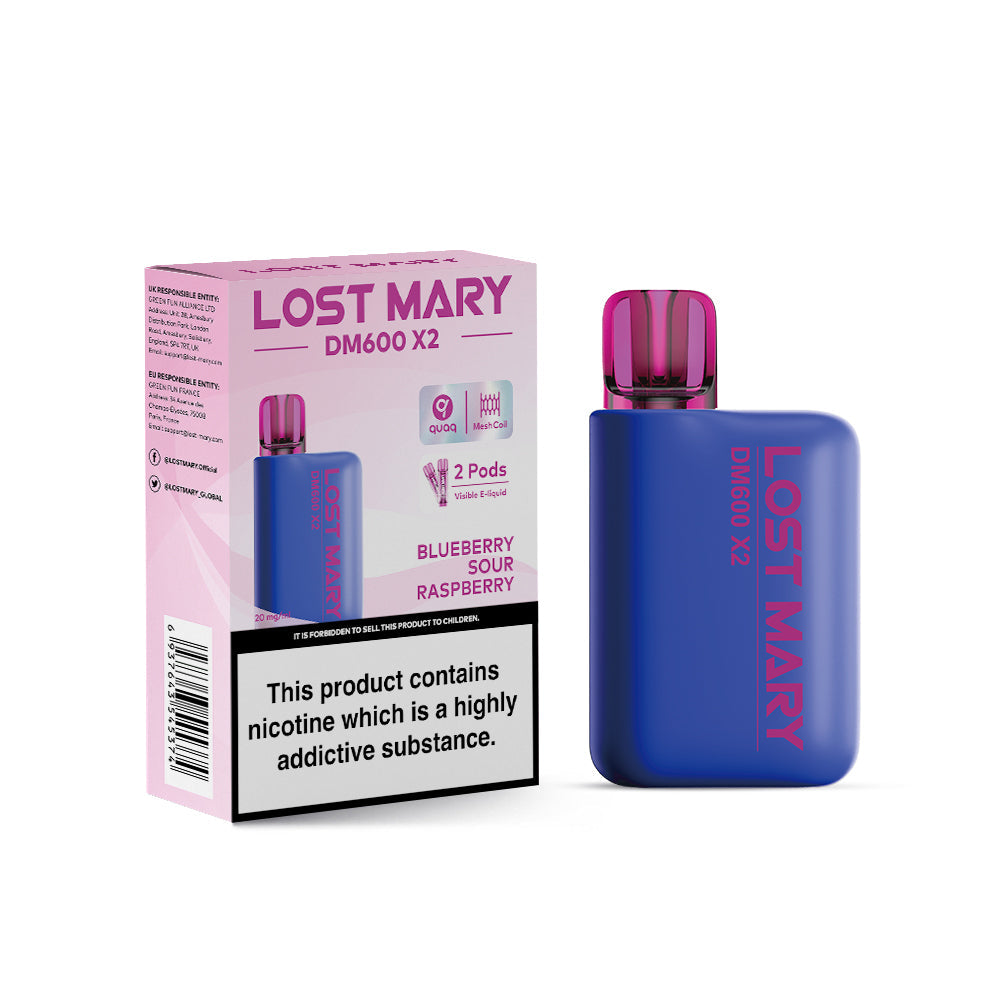 LOST MARY DM1200 20MG BLUEBERRY SOUR RASPBERRY