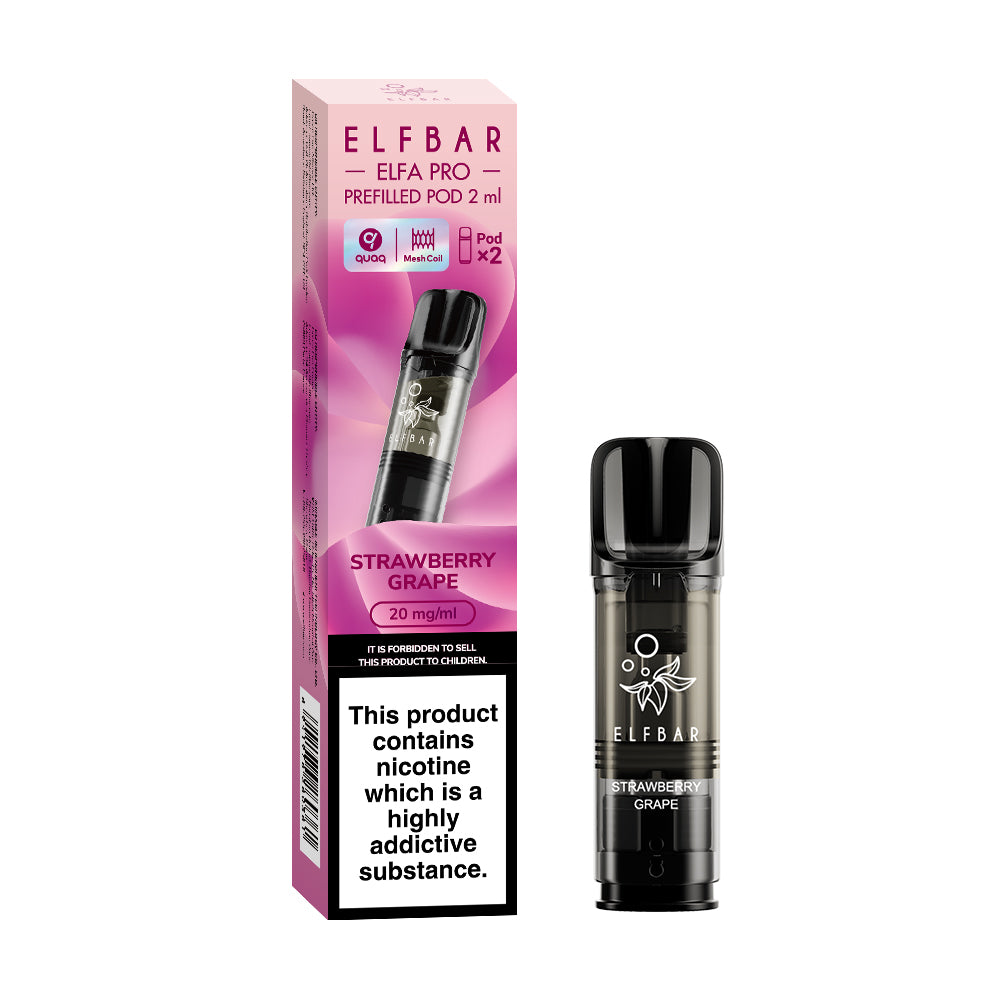 ELFBAR ELFA PRO PREFILLED POD STRAWBERRY GRAPE