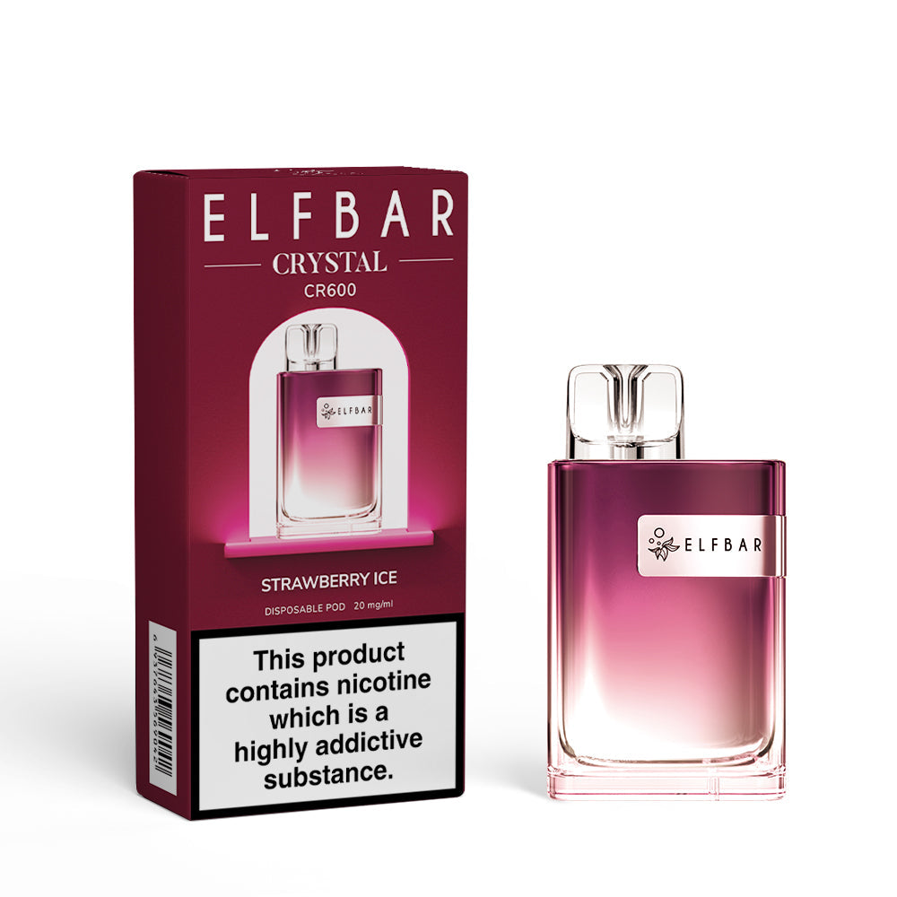 ELFBAR CRYSTAL CR600 STRAWBERRY ICE