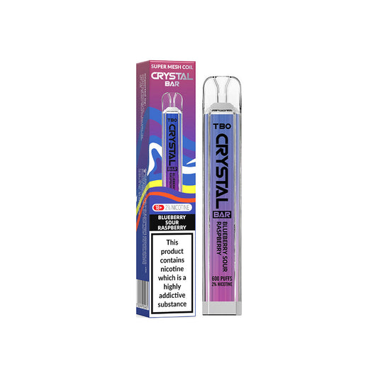 TBO CRYSTAL BAR BLUEBERRY SOUR RASPBERRY